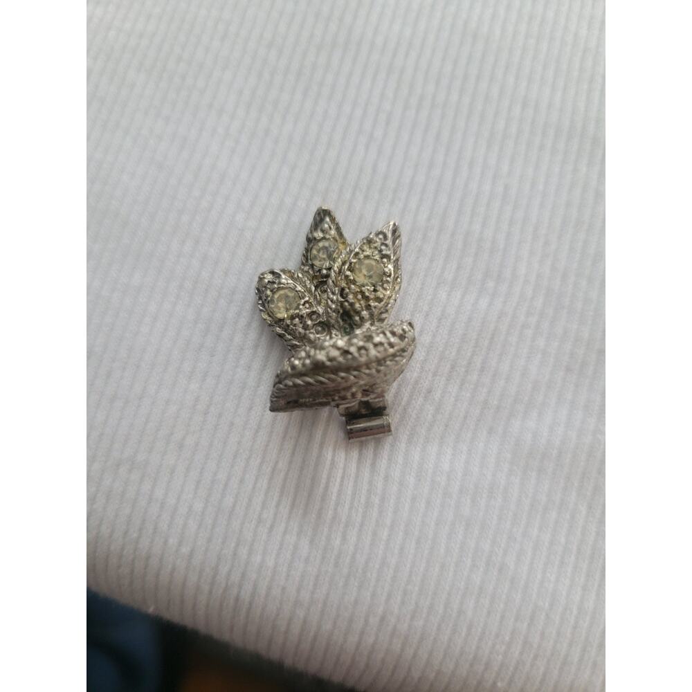 Vintage Dress Clip Silver Tone Detailed Pretty Giardnetti - Picture 3 of 6